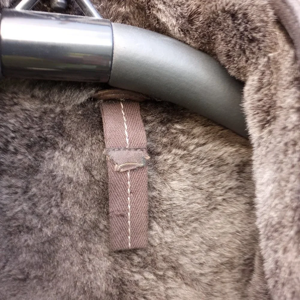 Gimo's Italy designer shearling coat mens 58
